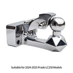 Trailer 304 Stainless Steel Towing Hook for Toyota LC250 Diamond Design Refit Parts Trailer Hitch Base Off-road Car Accessories 5