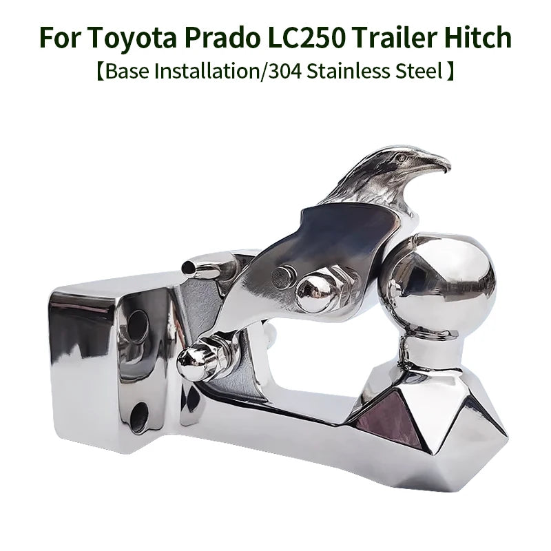 Trailer 304 Stainless Steel Towing Hook for Toyota LC250 Diamond Eagle Head Design Parts Trailer Hitch Base Off-road Accessories 1
