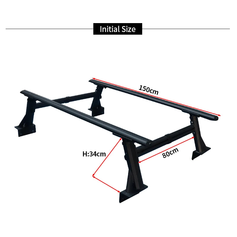 Universal Adjustable Pickup Truck Aluminum Alloy Roll Bar Chase Rack Sport Bar Trailer Hitch Car Accessories Tent Compatible 2