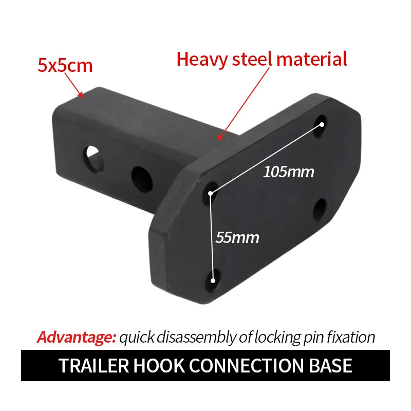 New Heavy Duty Steel Large-Tonnage 4X4 Pintle Hook Combination Trailer Hitch for Prado with 10000LBS Load Capacity 2