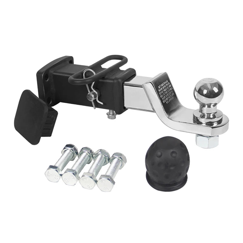 Universal 85x45mm Trailer Hitch Base with 2 Inch Towing Ball Mount for Heavy Duty Off-Road Recovery 4x4 Truck Towing Accessories 1