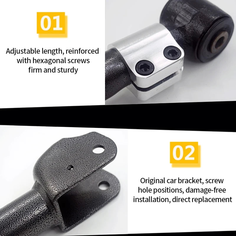 Fits Wranglers JK Adjustable-Length Eight-Short bar Linkage Front and Rear Axle Rod Thrust Rod Trailer Hitch Car Accessories 5