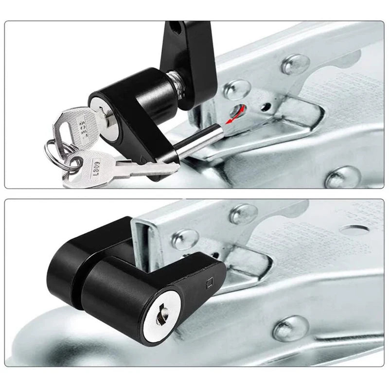 1/4 Inch Anti-Theft Trailer Coupler Lock Universal Trailer Lock Hitch Ball Security Rustproof Trailer Parts & Accessory OEM 6