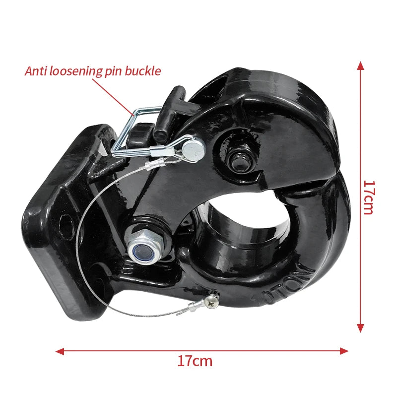 Heavy Duty 10 Ton Forged Pintle Hitch New Type Trailer Parts and Accessories Forged Tiger Head Hook Tow Hook Trailer Hitch 4