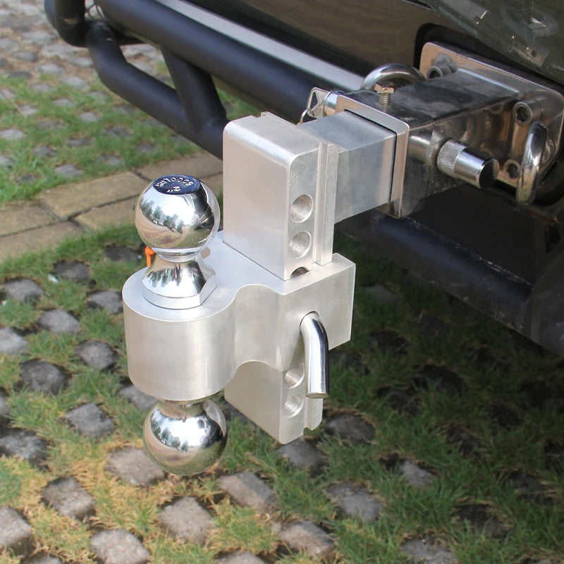 Trailer Hitch 6Inch Height Adjustable Aluminum Alloy Tow Arm With Double Trailer Ball Parts Car 4x4 Towing Recovery Accessories 3