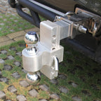 Trailer Hitch 6Inch Height Adjustable Aluminum Alloy Tow Arm With Double Trailer Ball Parts Car 4x4 Towing Recovery Accessories 3