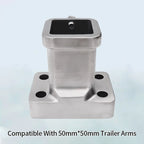 Stainless Steel Towing Square Mouth Base with 2inch Receiver 85X45mm Universal Hole Trailer Hitch Offroad Parts Car Accessories 5