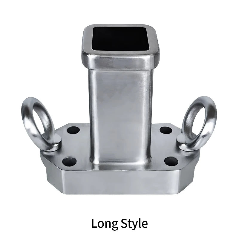 304 Stainless Steel Towing Square Mouth Base with 2inch Receiver for 2003-2023 Prado Trailer Hitch Offroad Parts Car Accessories 3