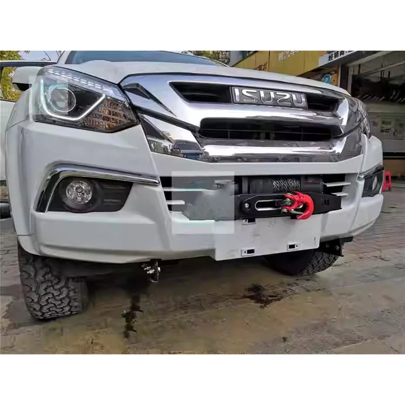For 2021 ISUZU Series Pickup Front Bumper Winch Tray Bracket Parts Trailer Hitch Winch Mounting Rack Holder Frame Accessories 5