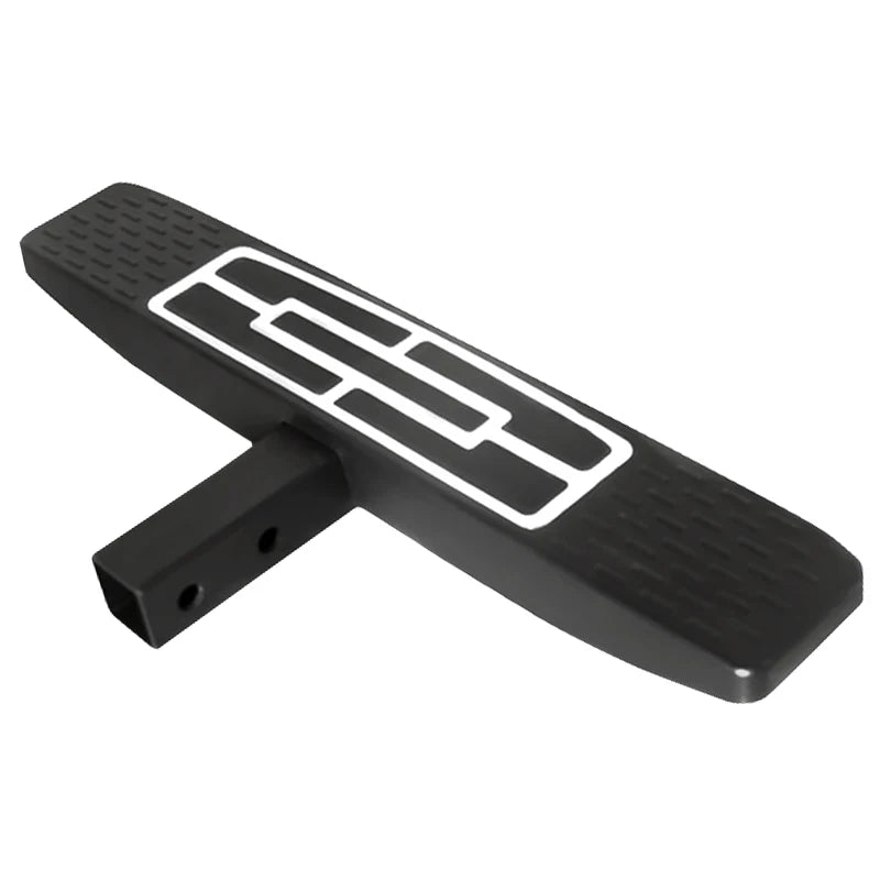 New Black Rear Bumper American Square Foot Pedal Applicable 2-inch Trailer Hitch Steel+ABS 200kg Max Payload Off-Road 1