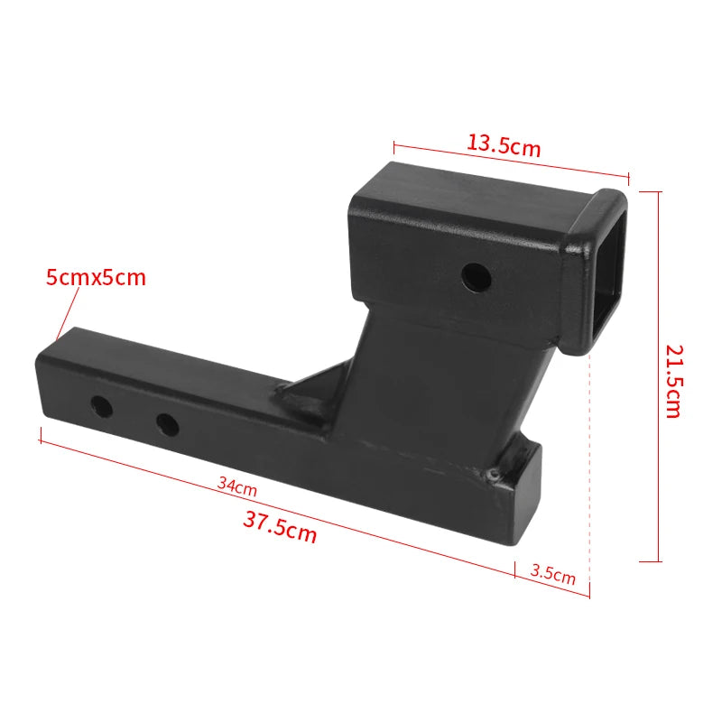 Heavy Duty Steel Trailer Towing Extender Spare Tire Parts Clearance Adapter for Rear Bumper Bike Rack Cargo Carrier Accessory 2
