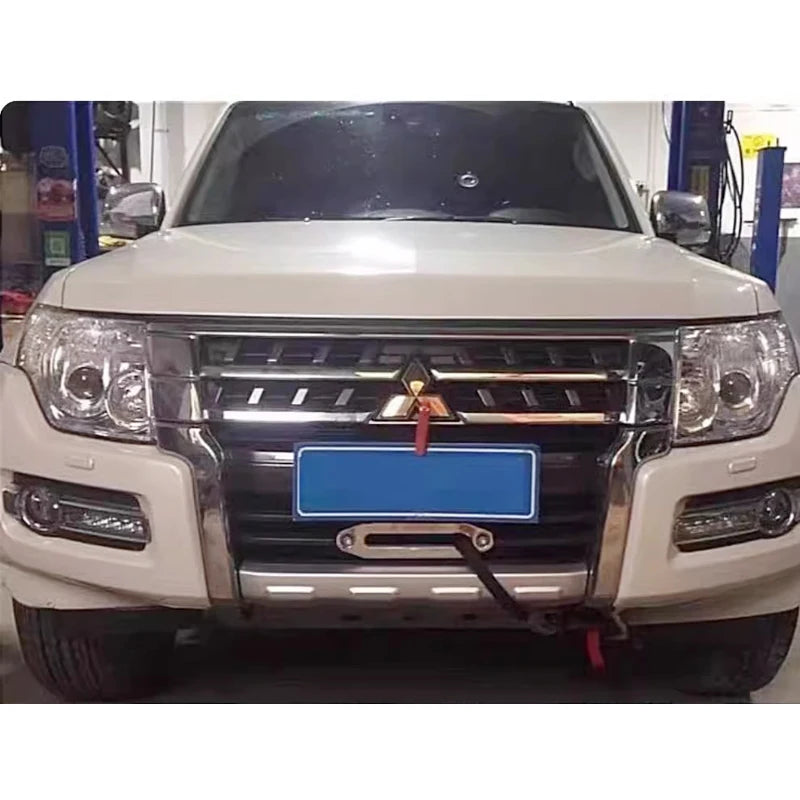New Heavy Duty Steel Winch Bracket for PAJERO V73/V93/V97 4x4 Offroad Trailer Hitch Accessories Front Bumper Winch Rack Frame 5