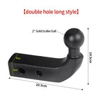 Black Solid Universal Trailer Ball Trailer Hitch Trailing Arm Off-road Refitting Tow Hook Parts & Car Accessories 2