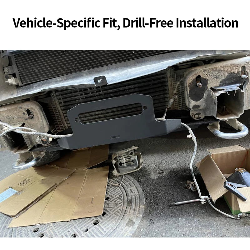 Front Bumper Steel Winch Tray Bracket for Ford F150 Raptor 3.5T Raptor 6.2L Winch Frame Mounting Rack Holder Trailer Hitch Parts 3