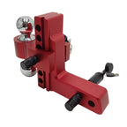 Rose-Red 6-Inch Aluminum Alloy Dual Trailer Hitch 50mm Ball Mount Parts 7-Hole Trailer Axle Arm Refit Tow Hook Car Accessories 3