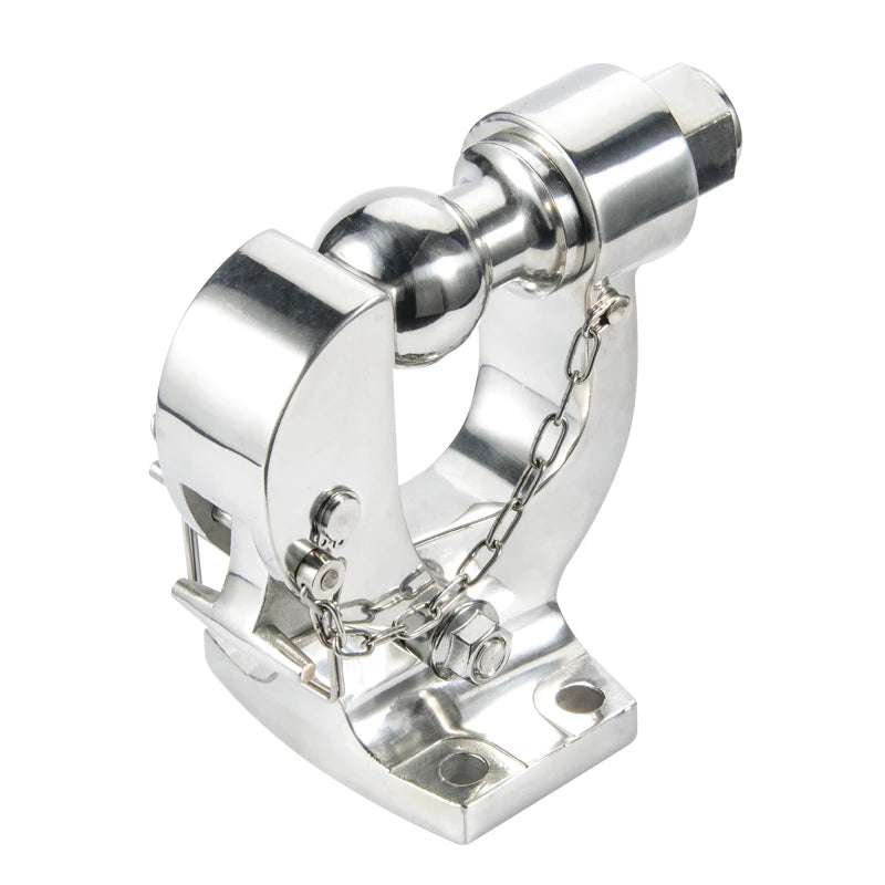 8Ton Stainless Steel Trailer Hook and 85x45mm Install Hole Pintle Tow Hook Parts High Quality Trailer Hitch Ball Accessories 2