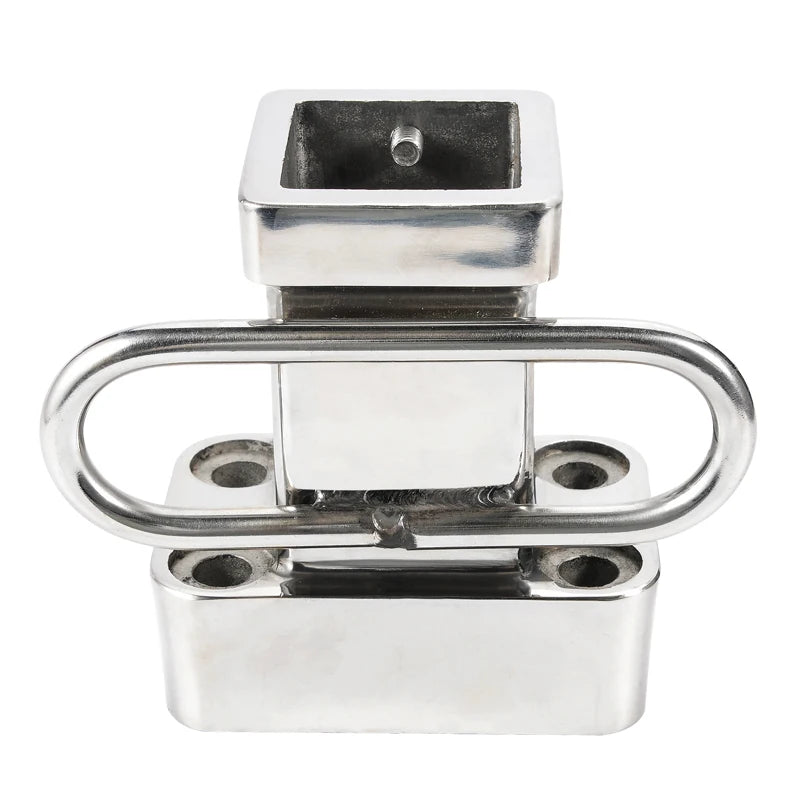 For LAND CRUISER Stainless Steel Square Mouth Base With Modified Towing Hook Trailer Hitch Camp Trailer Car Accessories 2