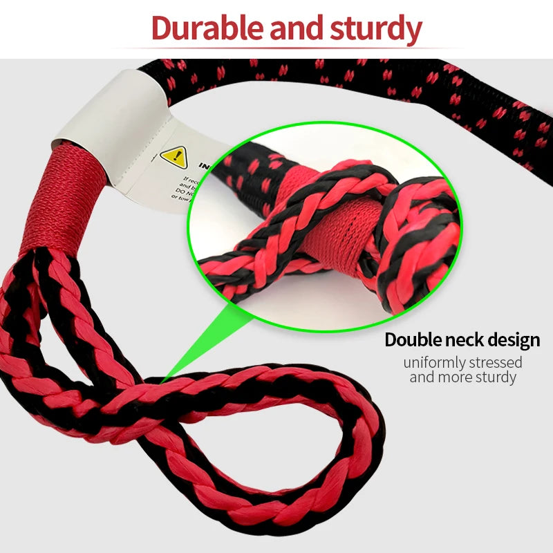 19T Trailer Knot Rope Soft Shackle Winch Tow Hook Off-Road Towing Emergency Tool Trailer Hitch Soft Shackle Rope Car Accessories 4