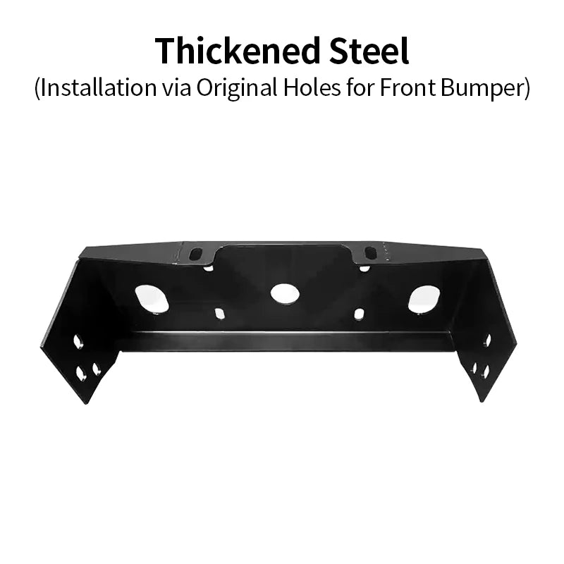 For Nissan Patrol Y60 Steel Front Bumper Winch Tray Bracket Parts Winch Mounting Rack Holder Trailer Hitch Car Winch Cradle 2
