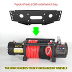 For Prado LC80 Front Bumper Steel Winch Tray Bracket Parts Trailer Hitch Winch Mounting Rack Holder Car Winch Cradle Accessories 4