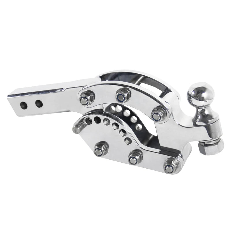 New Heavy Duty Steel Electroplated Adjustable Trailer Hitch Towing Ball Off-road Refit Tow Hook Parts 2inch Receiver 10000LBS 1