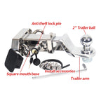New 304 Stainless Steel Rear Bumper Square Base 105X55mm Mounting Hole Spacing Trailer Arm Kit Refit Trailer Hitch Parts Tow 2