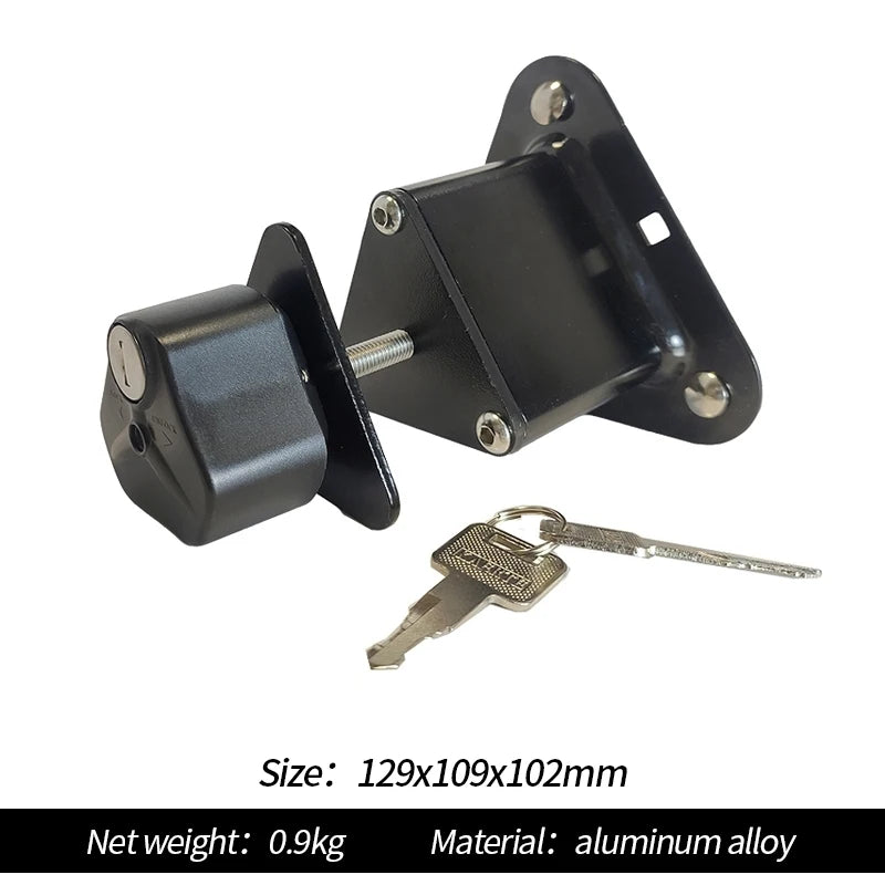 New High Quality Black Aluminum Alloy Triangle Hole Oil Drum Bracket Ball Mount Anti-Theft Trailer Trailer Accessories 4