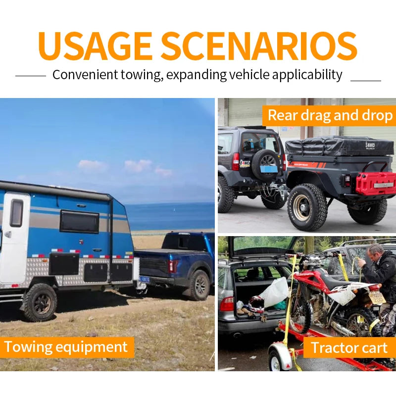 High Quality 50mm Ball Trailer Tow Hook Cover Catenate RV Parts Off-RoadTrailer Hitch Camp Trailer Car Accessories 6