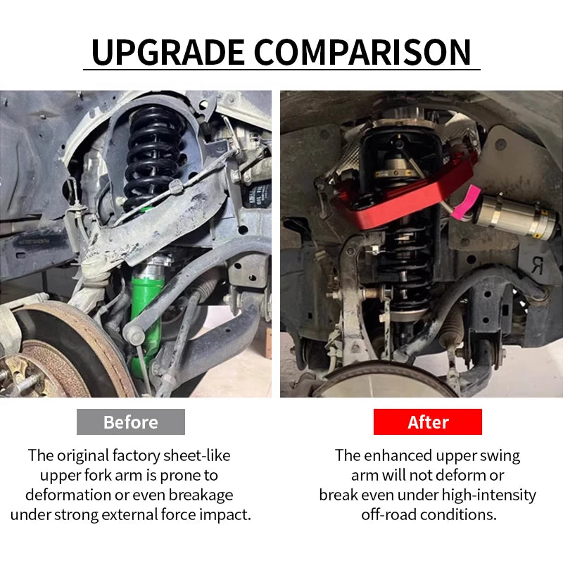 Pair Thickened Forged Aluminum Alloy Upper Control Arms Red High Quality for Retrofit/Upgrade Fits Great Wall POER 2