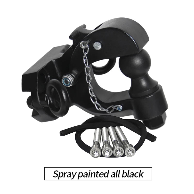 All Black Style Tow Hook for Prado Rear Bumper Install Bolt Hole 105x55mm Off-road Refit Parts & Trailer Hitch Car Accessories 5