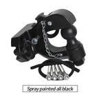 All Black Style Tow Hook for Prado Rear Bumper Install Bolt Hole 105x55mm Off-road Refit Parts & Trailer Hitch Car Accessories 5