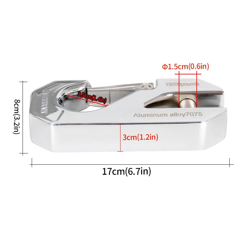254mm Aluminum Alloy Off Road Vehicle Winch Guide Rope Accessories for Winch Rope Outlet Winch Rope Guide Trailer Hook 4
