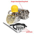 Dragon Head Mask-style Stainless Steel Trailer Hitch With Safety Shackle Refit Tow Hook Trailer Hitch Camp Trailer Accessories 2
