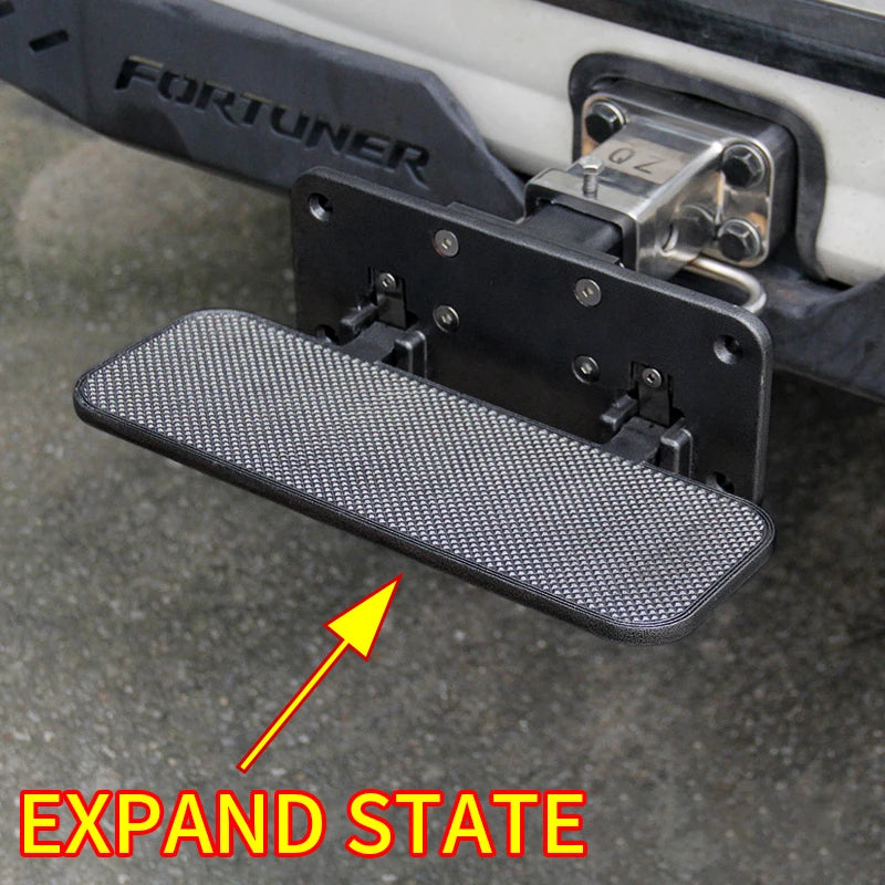 Fits Rear Bumper 2in Receiver Folding Function Foldable Pedal Square Opening Tow Hook Parts Trailer Hitch Camp Trailer Car Step 6