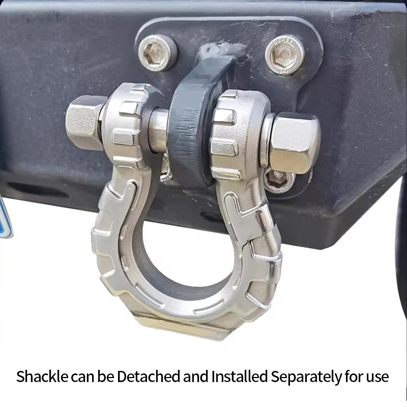 Trailer Dragon's Tooth 304 Stainless Steel Towing Solid Hook with Bow Shackle and Forged Tow Ball Trailer Hitch Arm Car Parts 5