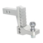 Aluminum Alloy 2inch Tow Ball Trailer Hitch 6inch Tow Arm 2inch Receiver Tow Hook Silver High Quality 6000LBS Off-road 1