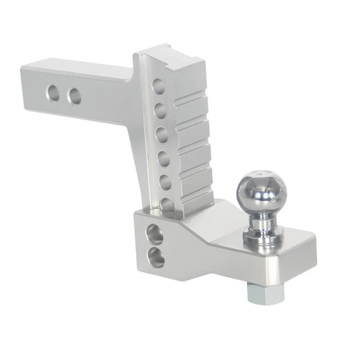 Aluminum Alloy 2inch Tow Ball Trailer Hitch 6inch Tow Arm 2inch Receiver Tow Hook Silver High Quality 6000LBS Off-road 1