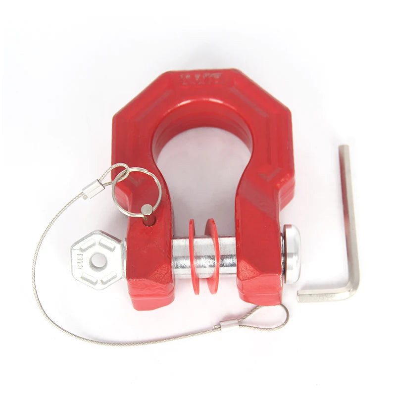 Red Forged 40CR Steel Trailer Hitch Bow-shackle U-hook Tow Hook Refit Partsl Off-road Car Accessoriesow 3