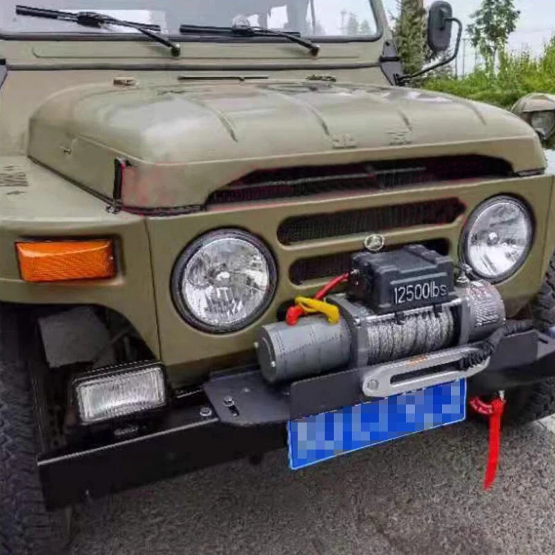 For After 2023 BJ212 Sniper Steel Front Bumper Winch Tray Bracket Winch Mounting Rack Holder Trailer Hitch Frame Car Accessories 5