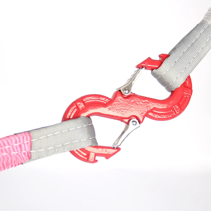 New 6m 75mm 15Ton Nylon Trailer Recovery Tow Strap with Hook & Hitch for Emergency Towing 3