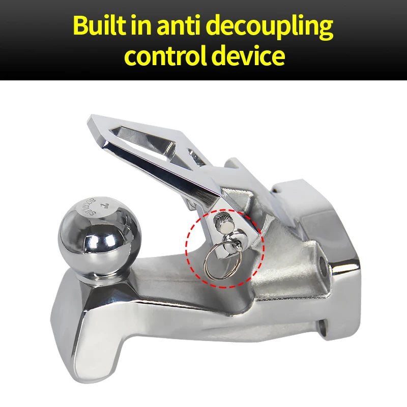 85*45mm Install Hole Forged Towing Hook With 8000LBS 2inch Trailer Ball Off Road Trailer Hitch Camp Trailer Accessories 5