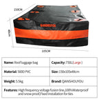 High-Capacity 500D PVC Waterproof Roof Carrier Bag Large 750L Car Rooftop Cargo for Trailer Parts & Accessories 3