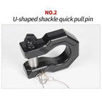 15T/33000lb Solid 40CR Steel Trailer Arm Hook, Off Road Modification Trailer Hitch Device Car Accessories,Tow Hook 4