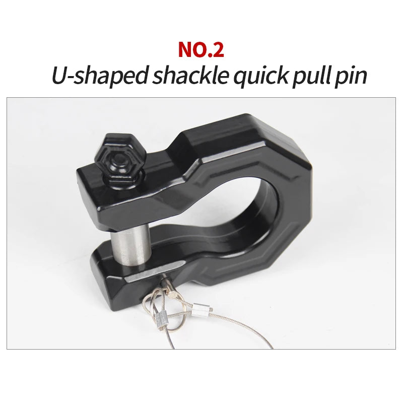 15T/33000lb Solid 40CR Steel Trailer Arm Hook, Off Road Modification Trailer Hitch Device Car Accessories,Tow Hook 4