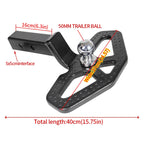Fits 2inch Receiver Rear Bumper Heavy Duty Steel Trailer Hitch Pedal With 50mm Ball Tow Hook Parts Car Step Accessories 6