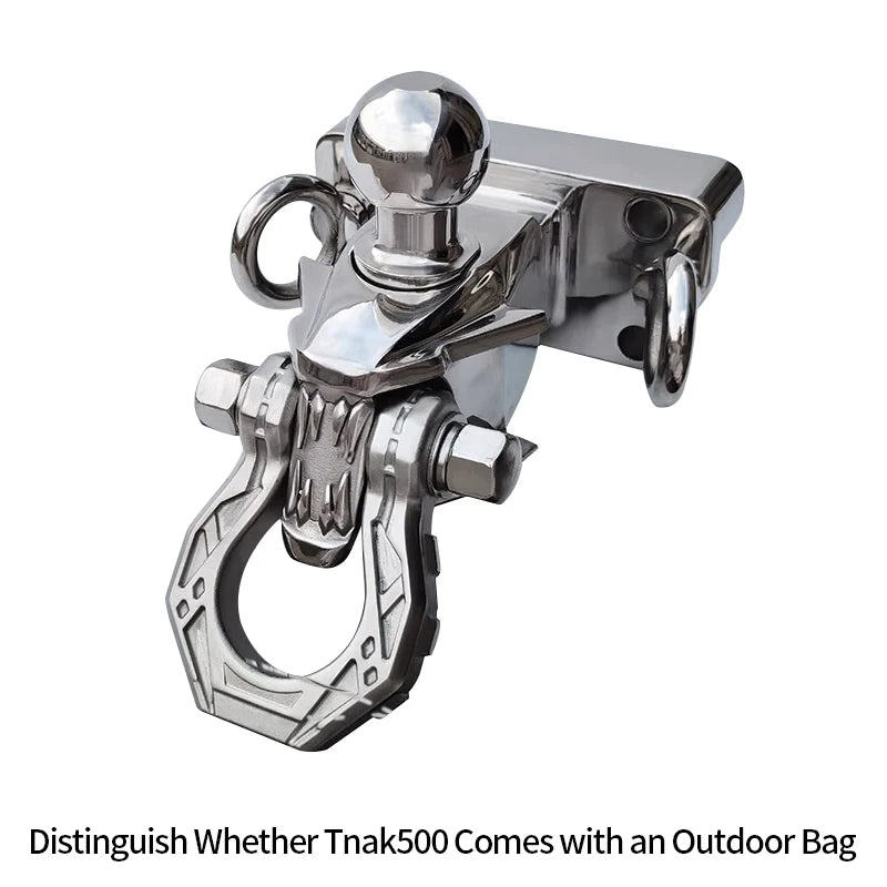 Stainless Steel Towing Hook for 2025 Tank500 Dragon's Tooth Design with Tow Ball and Shackle Trailer Hitch Base Car Accessories 5