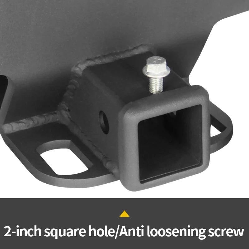 New Square Mouth Base Car Trailer Rear Bumper for Jeep 2019-23 Gladiator JT Parts Tow bar Towing Hook Vehicle Hitch Accessories 5
