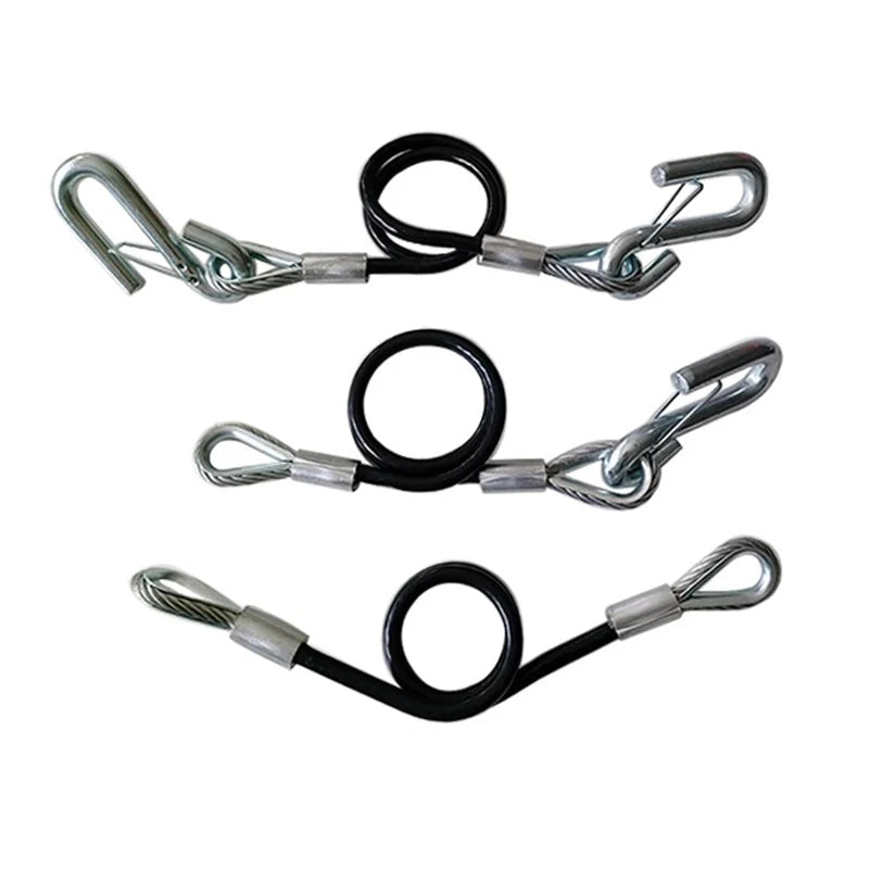 3500LBS Spring Steel Wire Rope Trailer Safety Rope, Trailer Hitch Accessories 6
