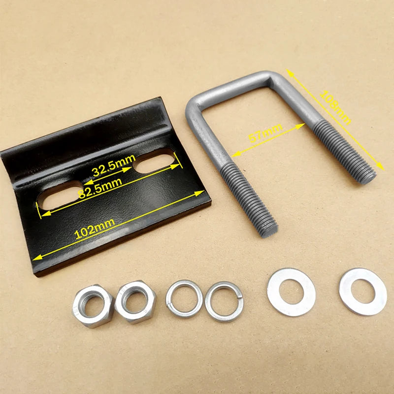 New Black Steel M12 Size Square Mouth Anti-Loosening Shaking Preventing Stable Locking Brand Trailer Hitch Fasteners 4
