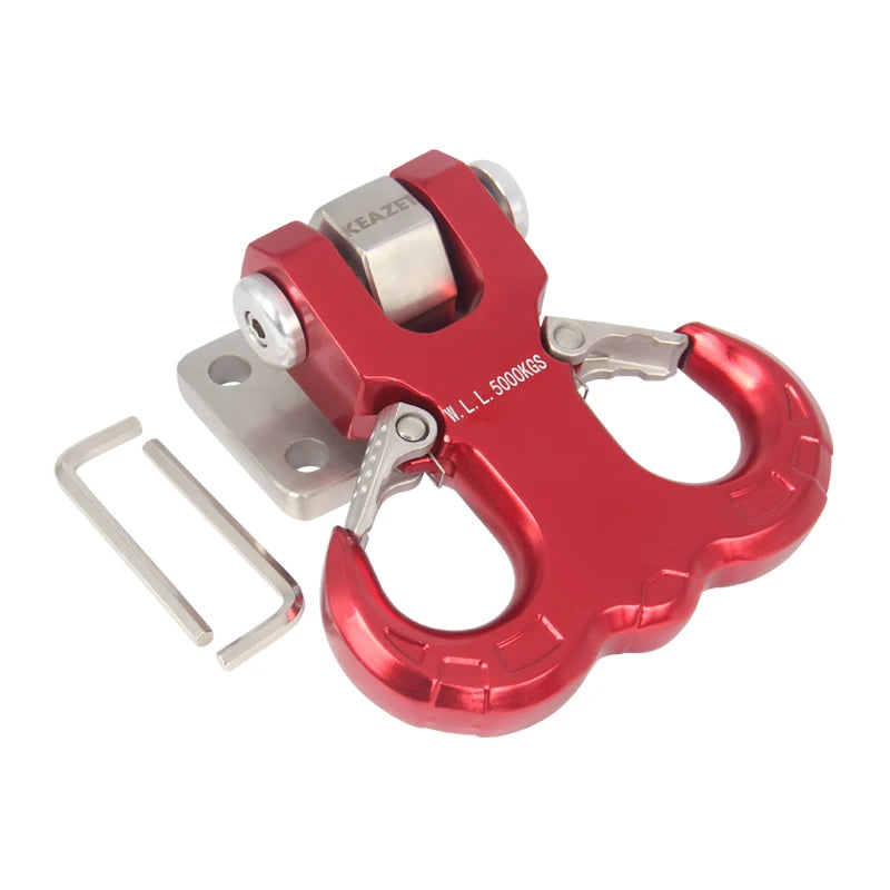 Stainless Steel Creative Base With 7075 Aluminum Alloy Sheep Horn Tow Hook Trailer Hitch Modified Accessories 1